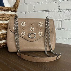 Coach Tammie Shoulder Bag With Floral Whipstitch